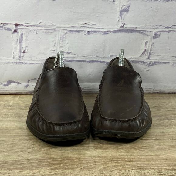 Ecco S Lite Brown Leather Driving Loafers Men\'s 42 US 8 Moc Toe Slip On Shoes main image 8